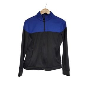 New Balance Blue & Black Full Zip Sweatshirt Jacket Size Large
